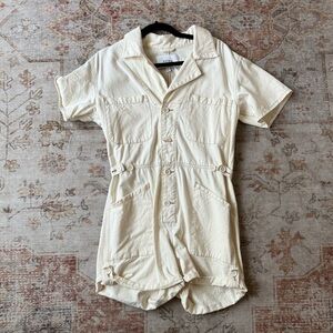 NWOT Pistola Parker Short Romper in Ecru